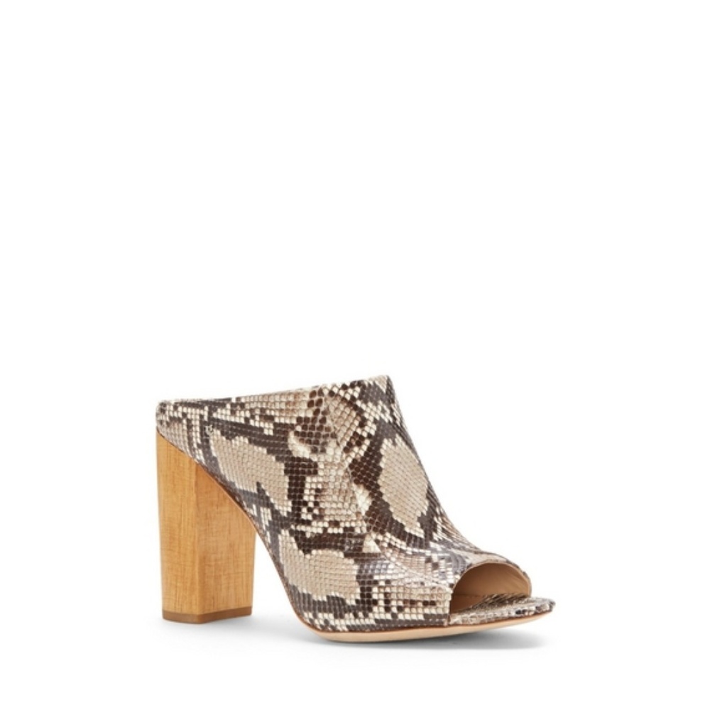 VC Signature Tad Natural Glazed Python Mules
